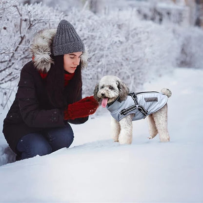 Warm Soft Winter Dog Vest with Stand Collar, Wind and Waterproof, Multiple Colors, Blue, S M L XL V1188-MS-325-0398