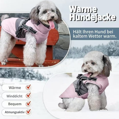Warm Soft Winter Dog Vest with Stand Collar, Wind and Waterproof, Multiple Colors, Pink, S to XL V1188-MS-325-0399