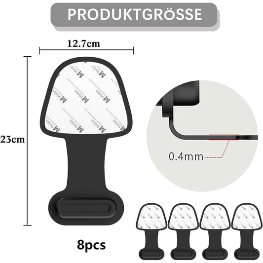 8-Pack Dust Plugs Compatible with USB-C and Lightning, Black V1188-MS-325-0401