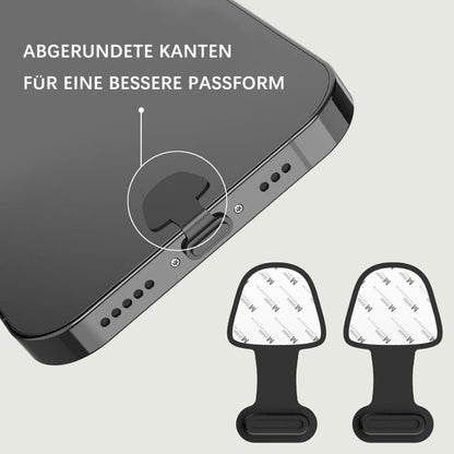 8-Pack Dust Plugs Compatible with USB-C and Lightning, Black V1188-MS-325-0401