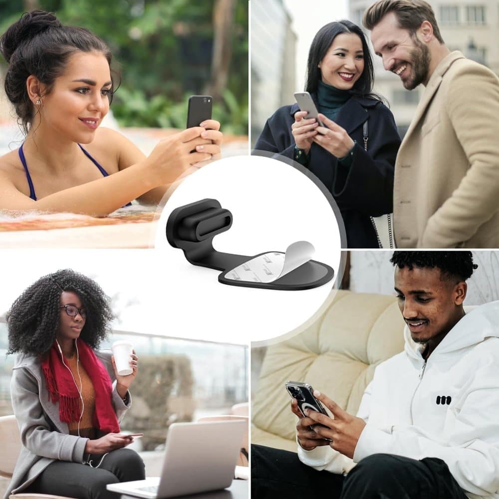 8-Pack Dust Plugs Compatible with USB-C and Lightning, Black V1188-MS-325-0401