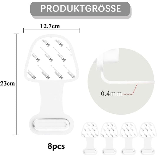8-pack Dust Plugs Compatible with USB-C and Lightning Phones, Transparent Dust-Proof Durable Contact V1188-MS-325-0402