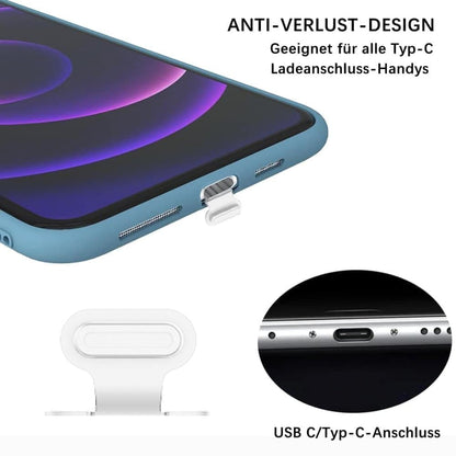 8-pack Dust Plugs Compatible with USB-C and Lightning Phones, Transparent Dust-Proof Durable Contact V1188-MS-325-0402