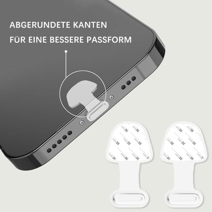 8-pack Dust Plugs Compatible with USB-C and Lightning Phones, Transparent Dust-Proof Durable Contact V1188-MS-325-0402