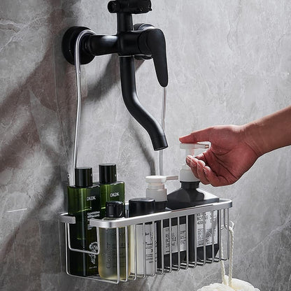 Shower Shelf without Drilling Hanging Shower Basket for Shampoo and Soap, Silver, Bathroom Storage Organizer V1188-MS-325-0403
