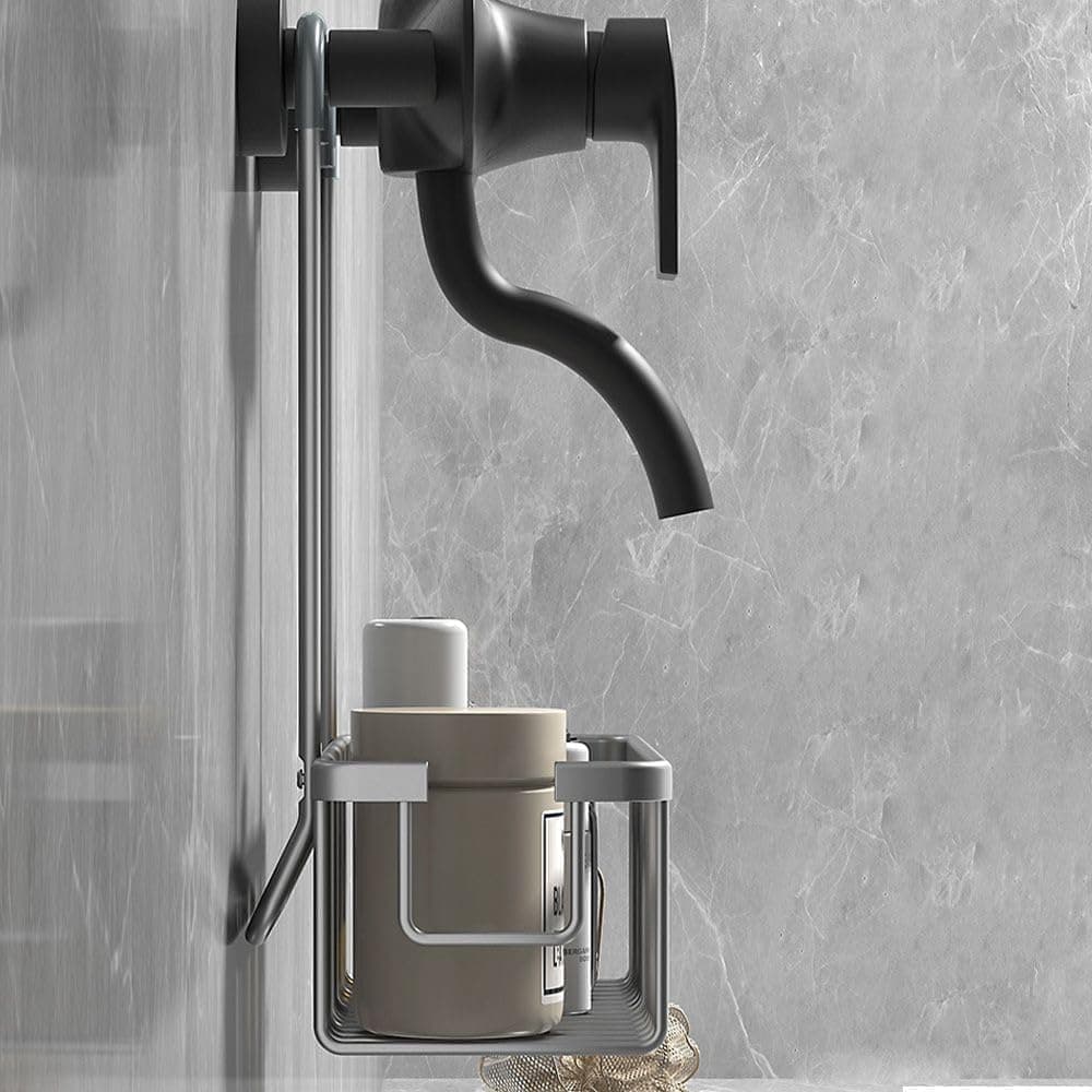 Shower Shelf without Drilling Hanging Shower Basket for Shampoo and Soap, Silver, Bathroom Storage Organizer V1188-MS-325-0403