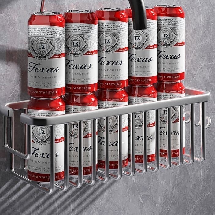 Shower Shelf without Drilling Hanging Shower Basket for Shampoo and Soap, Silver, Bathroom Storage Organizer V1188-MS-325-0403
