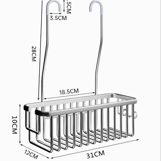 Hanging Shower Basket for Shampoo and Soap, Black, No Drill Bathroom Storage Shelf V1188-MS-325-0404
