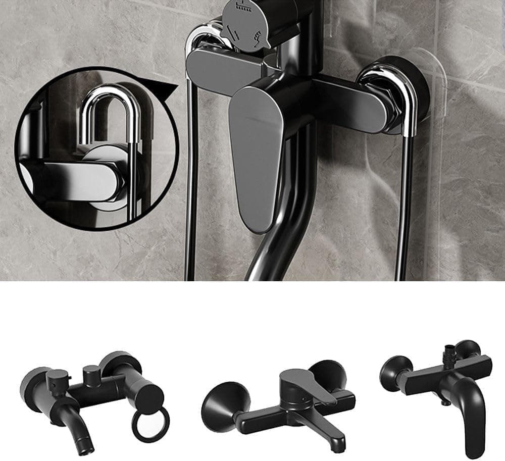 Hanging Shower Basket for Shampoo and Soap, Black, No Drill Bathroom Storage Shelf V1188-MS-325-0404