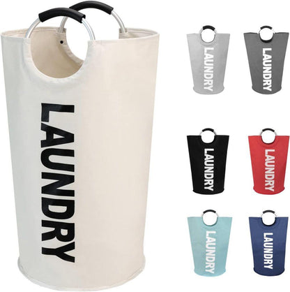 90L Foldable Laundry Basket Waterproof, 38x38x79 cm, Beige V1188-MS-325-0406