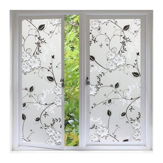 Frosted window film self-adhesive privacy UV protection decorative plastic for glass, 17.7 x 78.7 inches V1188-MS-325-0413