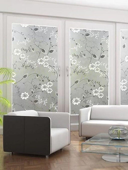 Frosted window film self-adhesive privacy UV protection decorative plastic for glass, 17.7 x 78.7 inches V1188-MS-325-0414