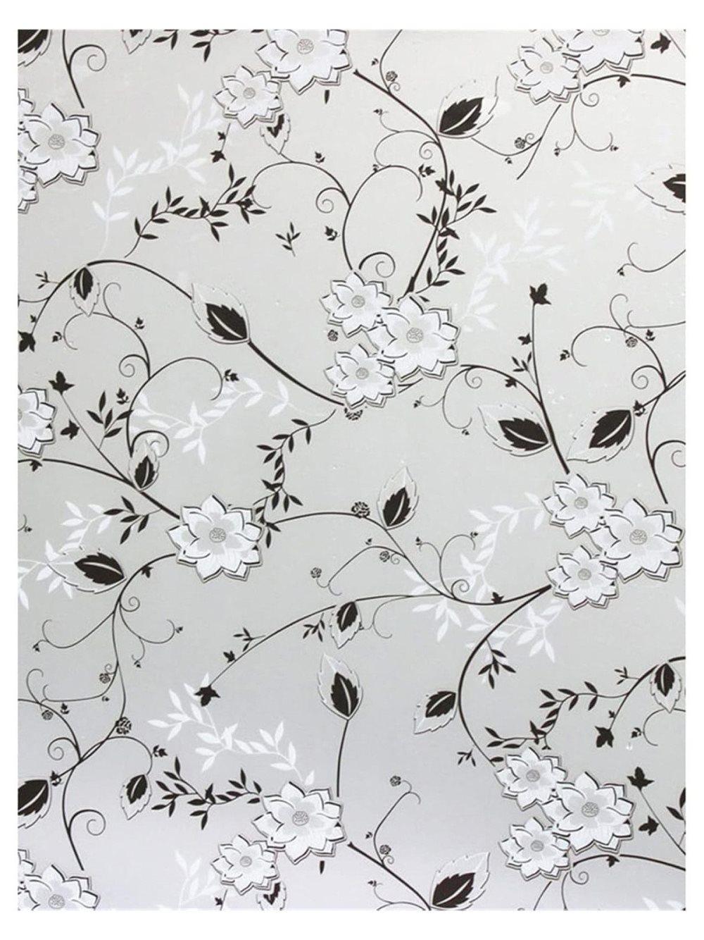 Frosted window film self-adhesive privacy UV protection decorative plastic for glass, 17.7 x 78.7 inches V1188-MS-325-0414