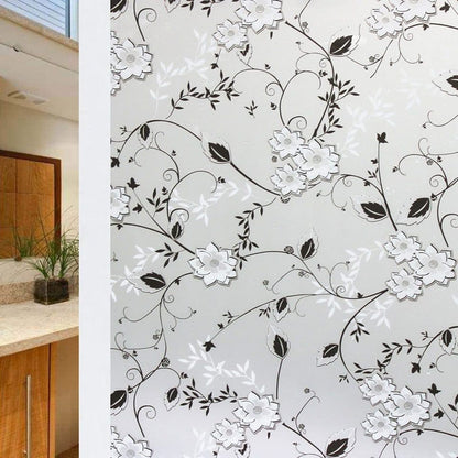 Frosted window film self-adhesive privacy UV protection decorative plastic for glass, 17.7 x 78.7 inches V1188-MS-325-0414