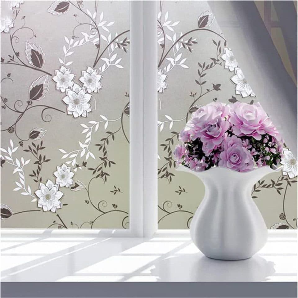 Frosted window film self-adhesive privacy UV protection decorative plastic for glass, 17.7 x 78.7 inches V1188-MS-325-0414