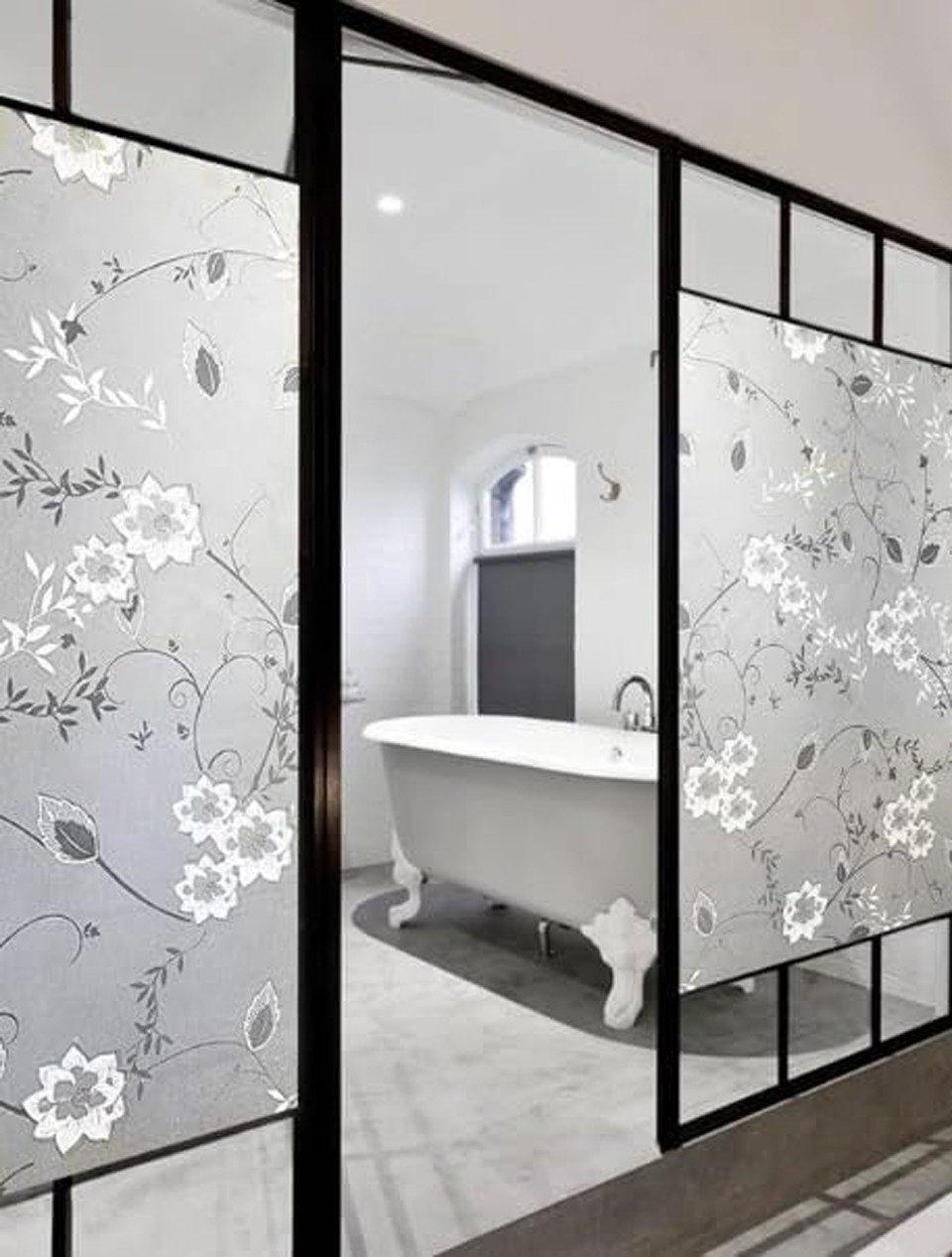 Frosted window film self-adhesive privacy protection UV protection decorative plastic for glass, 60cmx3m V1188-MS-325-0416