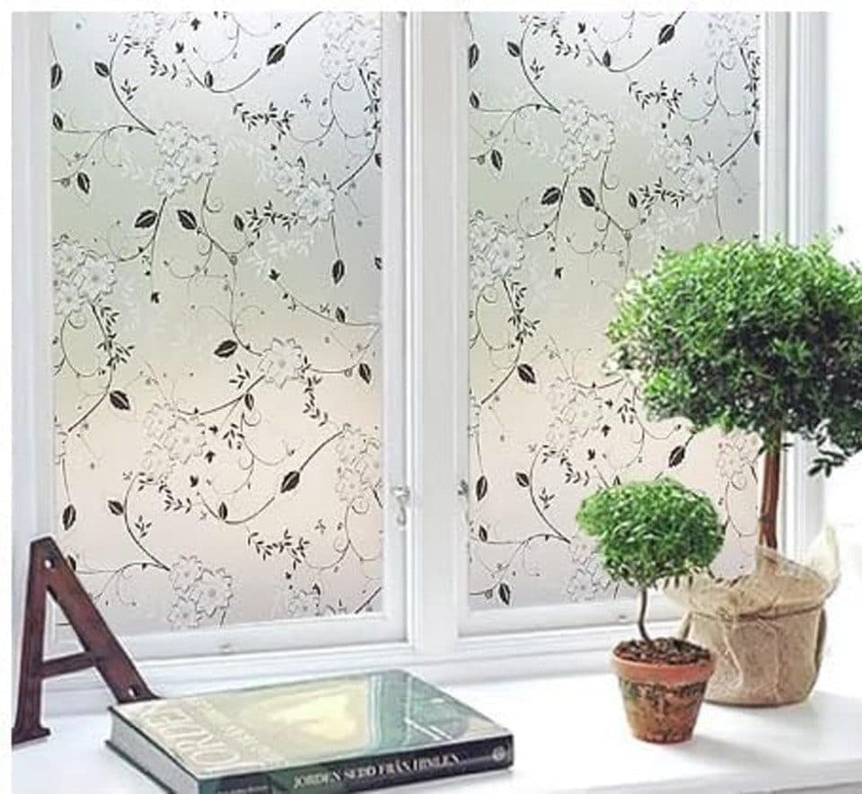 Frosted window film self-adhesive privacy protection UV protection decorative plastic for glass, 60cmx3m V1188-MS-325-0416