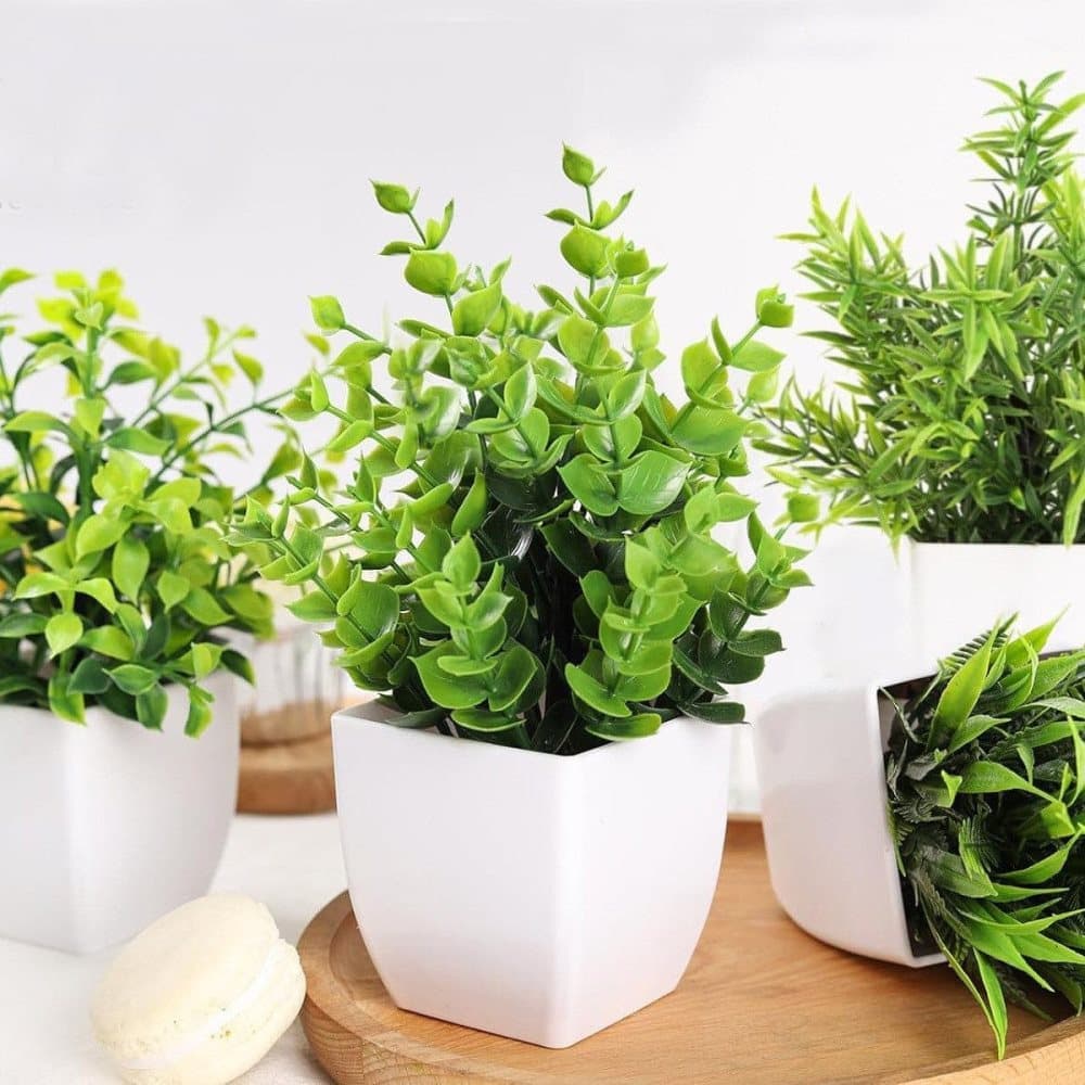4-Pack Artificial Plants with Pot for Living Room and Office Decoration, 17x12 cm V1188-MS-325-0417