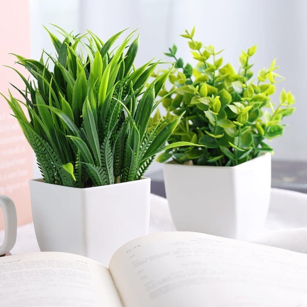 4-Pack Artificial Plants with Pot for Living Room and Office Decoration, 17x12 cm V1188-MS-325-0417