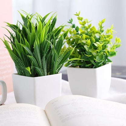 4-Pack Artificial Plants with Pot for Living Room and Office Decoration, 17x12 cm V1188-MS-325-0417