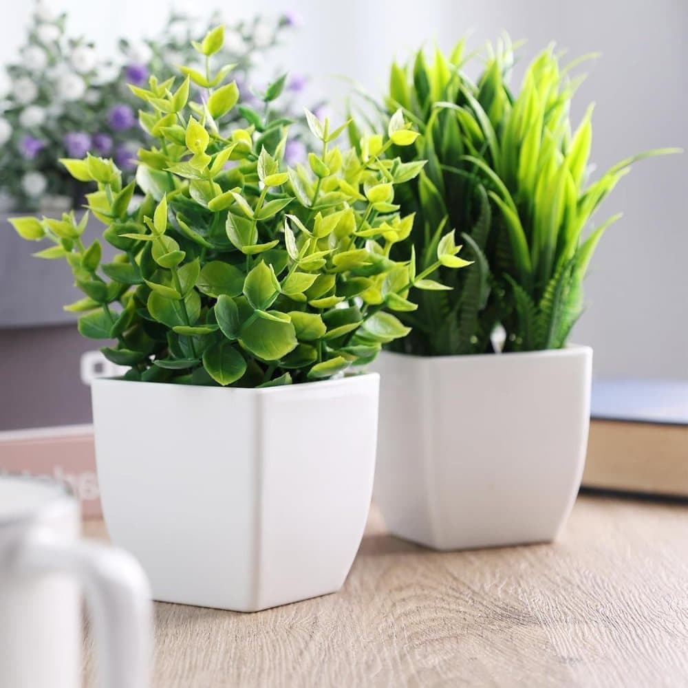4-Pack Artificial Plants with Pot for Living Room and Office Decoration, 17x12 cm V1188-MS-325-0417