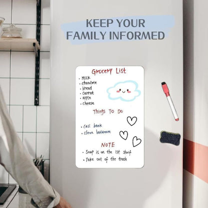 Magnetic Whiteboard A3 for Refrigerator, White V1188-MS-325-0418