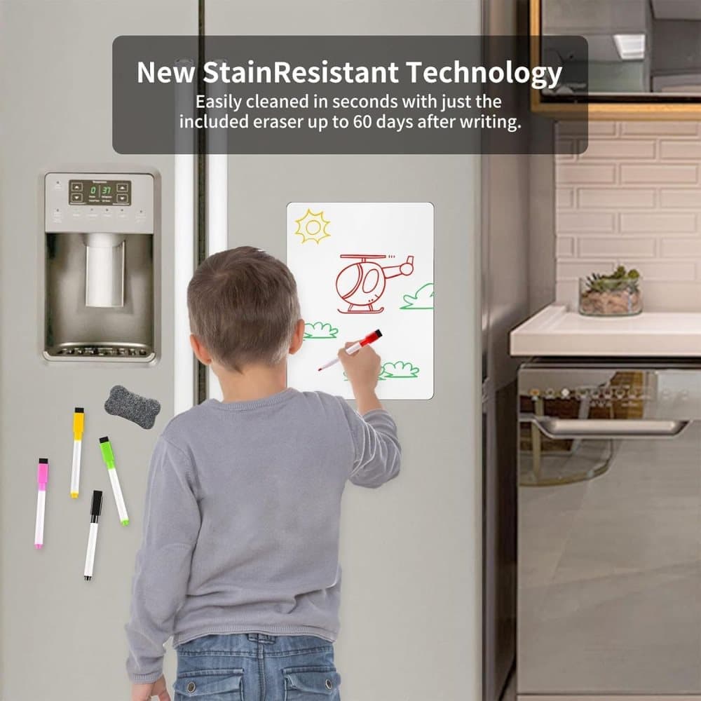 Magnetic Whiteboard A3 for Refrigerator, White V1188-MS-325-0418