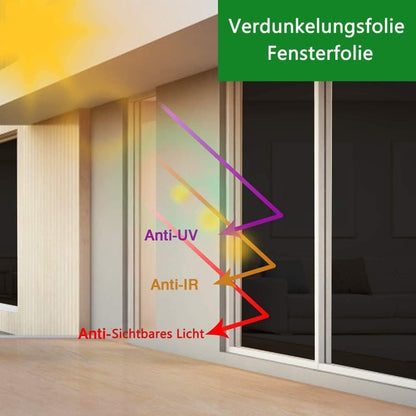 Reflective Self-Adhesive Window Film for Sun Protection UV Block and Privacy, Black, 40cmx2m V1188-MS-325-0426