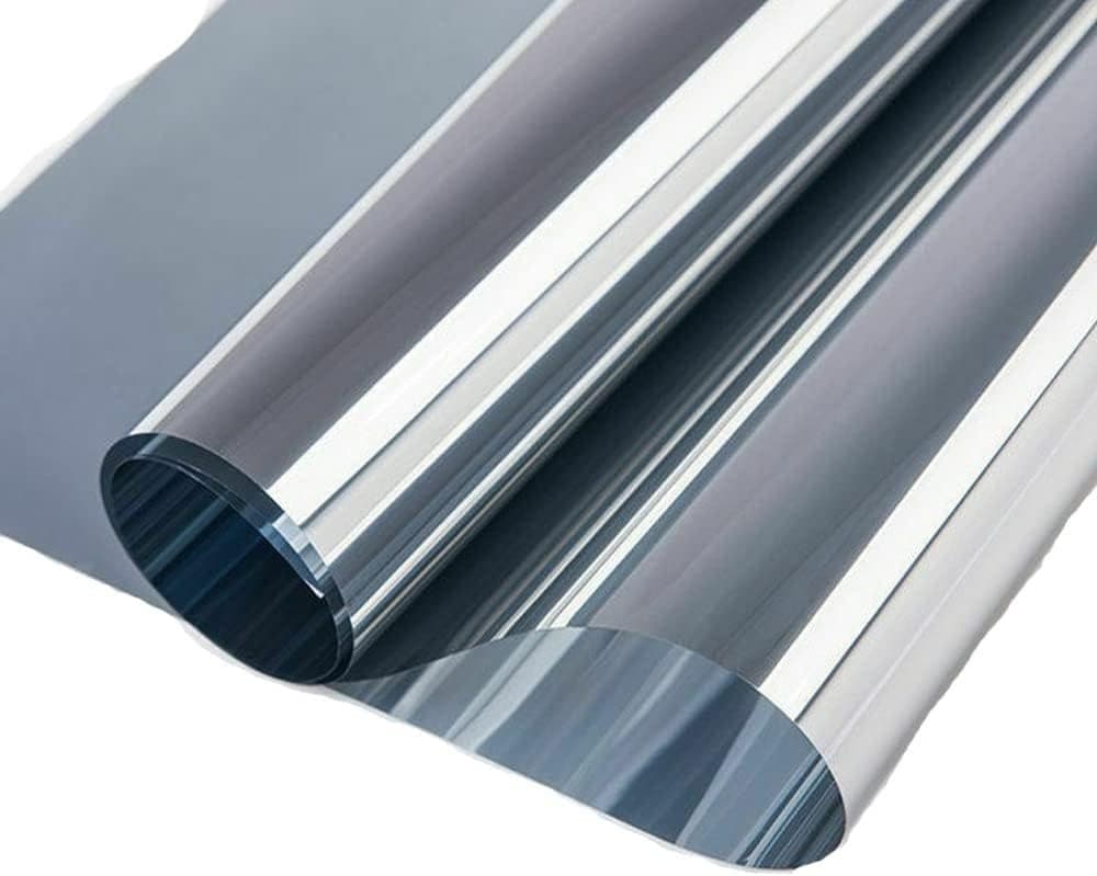 Mirror Reflective Self-Adhesive Window Film for Sun Protection UV Blocking and Privacy, Gray, 50cmx2m V1188-MS-325-0430