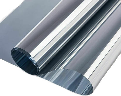 Mirror Reflective Self-Adhesive Window Film for Sun Protection UV Blocking and Privacy, Gray, 50cmx2m V1188-MS-325-0430