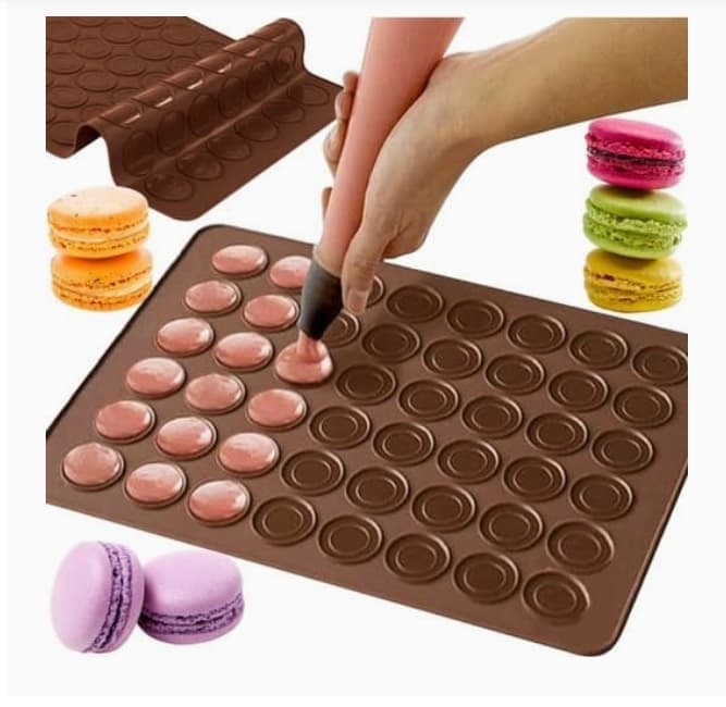 48-Cavity Silicone Macaron Cake Mold, Compatible with Baking Tools, 48 Places V1188-MS-325-0435