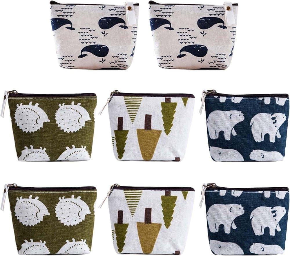 8-Pack Mini Makeup Bags with Zipper for Travel Storage, 8-Pack V1188-MS-325-0438