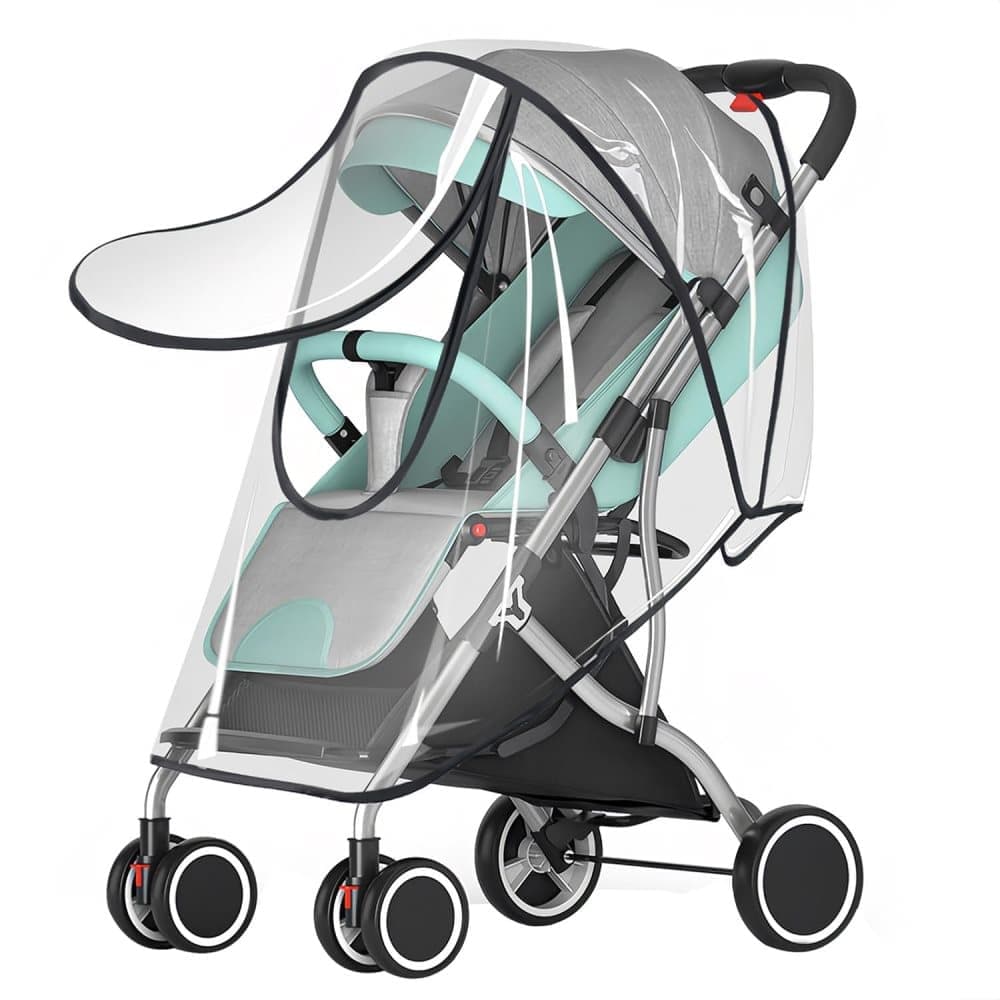 Universal Rain Cover Stroller Transparent EVA with Zipper and Window, Wind and Waterproof Protection V1188-MS-325-0443