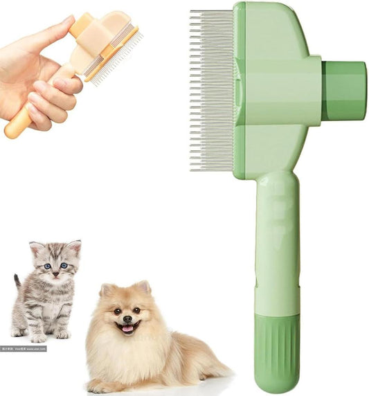 Self-Cleaning Fur Brush for Dogs and Cats, Pet Hair Brush with Easy Clean, Grooming Tool, Green V1188-MS-325-0444