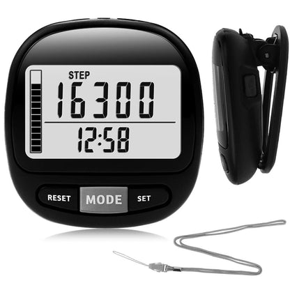 3D Pedometer with Large Screen for Steps Distance and Calories, Precision Meter V1188-MS-325-0449