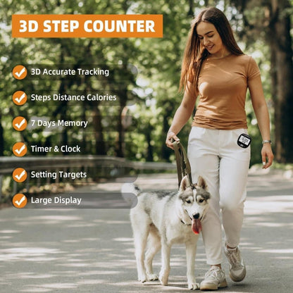 3D Pedometer with Large Screen for Steps Distance and Calories, Precision Meter V1188-MS-325-0449