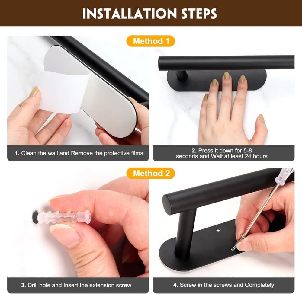 Self-adhesive paper towel holder, no drilling required V1188-MS-325-0451