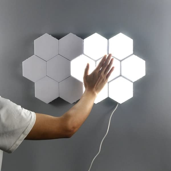 6 RGB Hexagon LED Wall Lamps with App Control, 16.5x14.5cm V1188-MS-325-0453