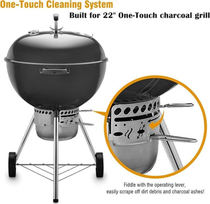 Weber One-Touch Cleaning System Kit, Heat Resistant and Easy to Install, 22-1/2-Inch V1188-MS-325-0454