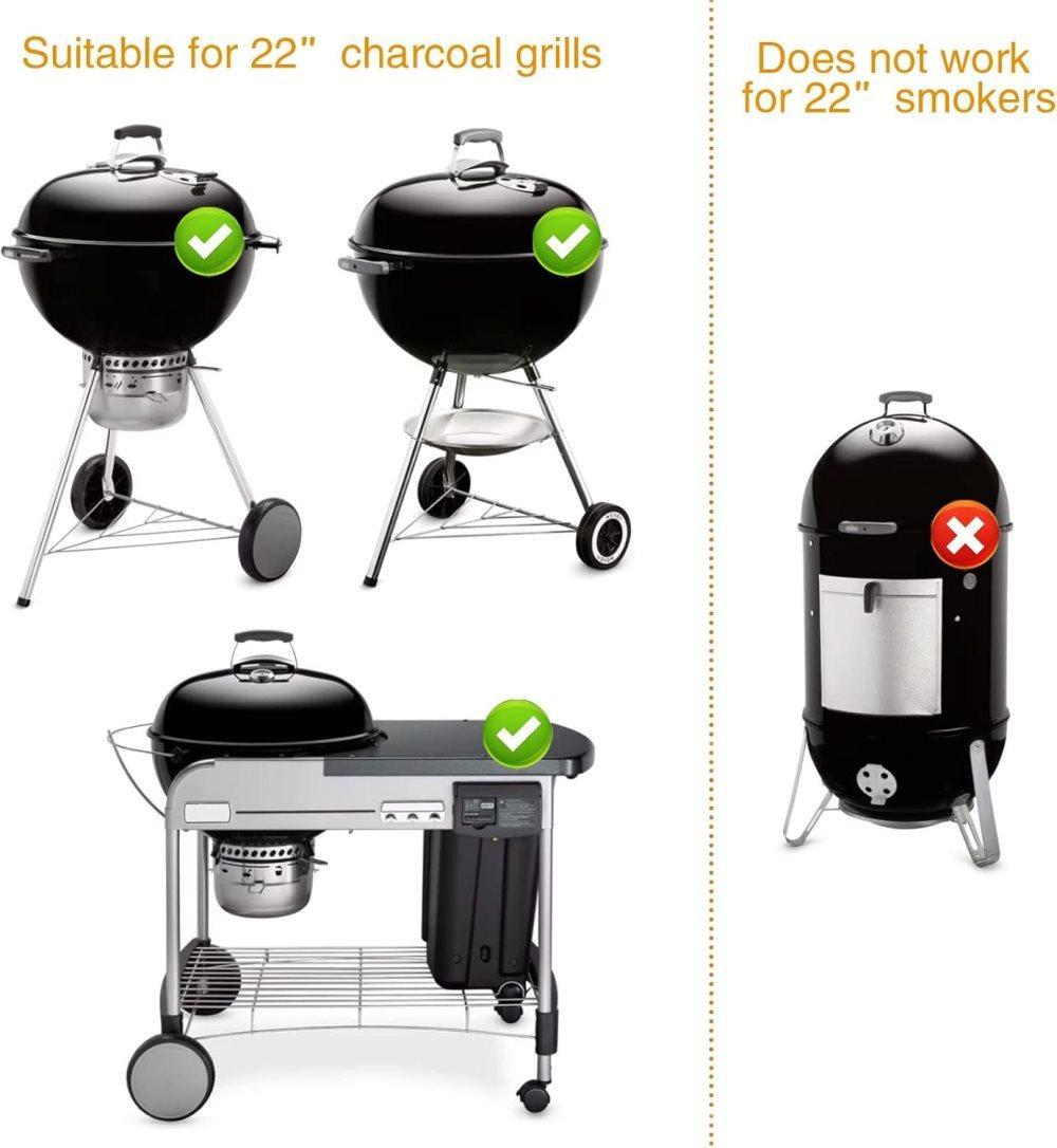 Weber One-Touch Cleaning System Kit, Heat Resistant and Easy to Install, 22-1/2-Inch V1188-MS-325-0454
