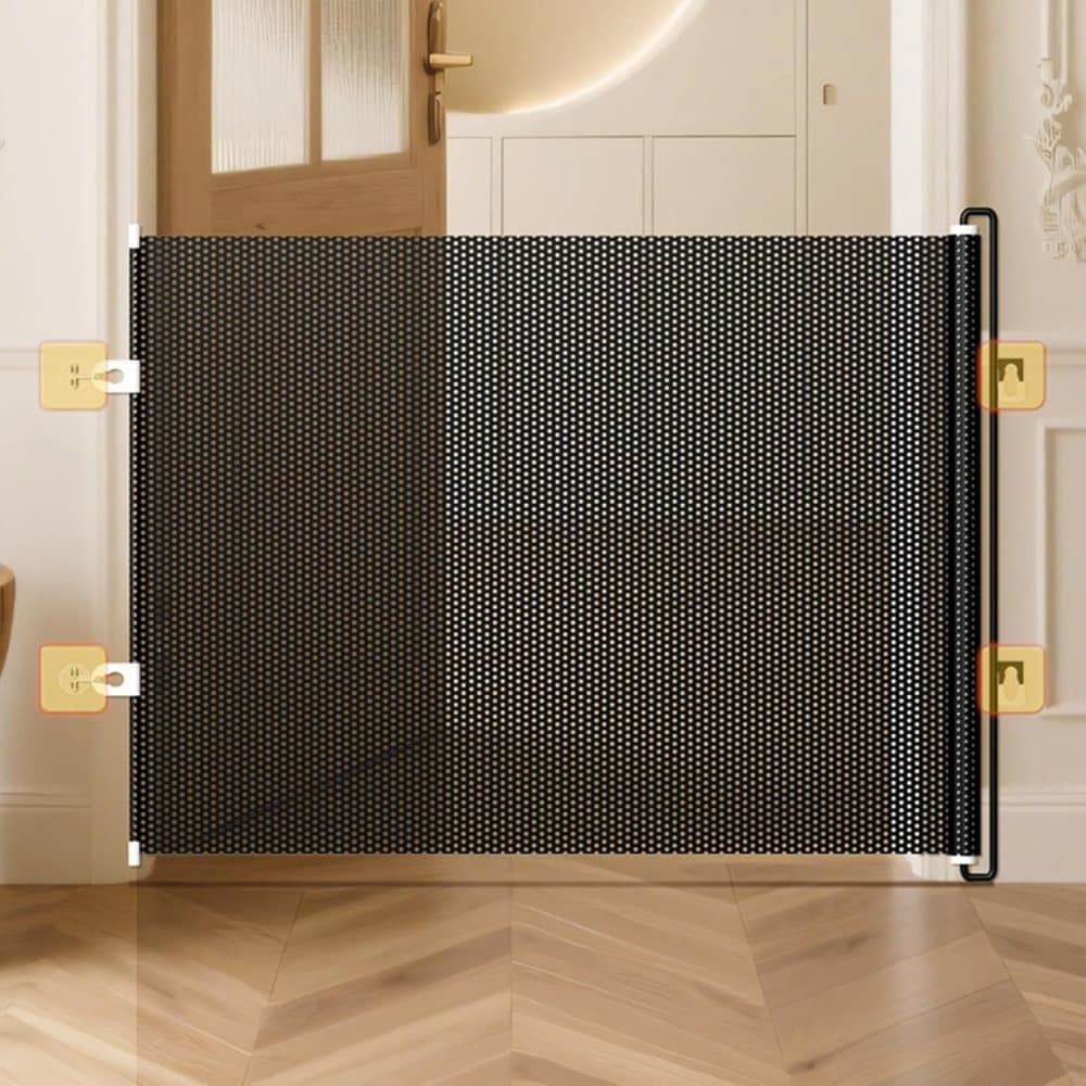 Child Safety Gate Removable for Indoors, 40x125 cm, Compatible with Children & Pets, Black V1188-MS-325-0467