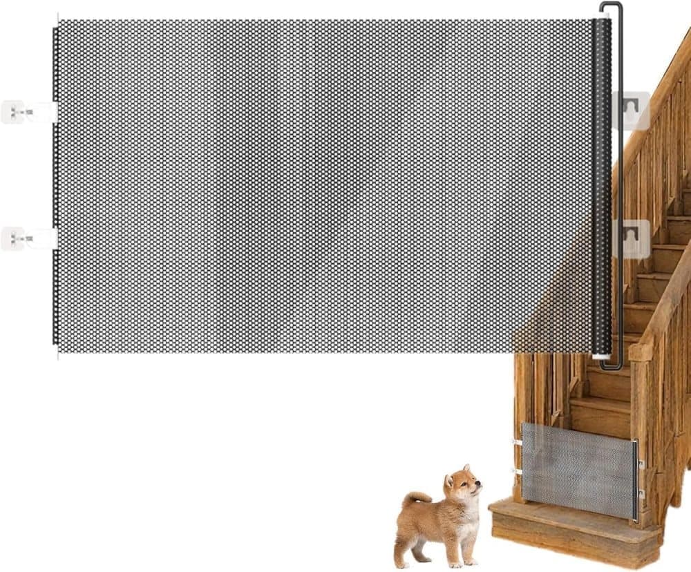 Child Safety Gate Removable for Indoors, 40x125 cm, Compatible with Children & Pets, Black V1188-MS-325-0467