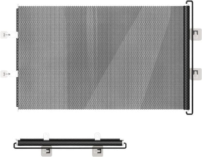 Child Safety Gate Removable for Indoors, 40x125 cm, Compatible with Children & Pets, Black V1188-MS-325-0467