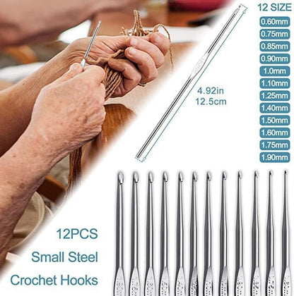 58-piece crochet hook set for beginners with yarn and bag, 10 sizes, Yellow V1188-MS-325-0472