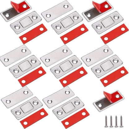 8-Pack Strong Magnetic Locks Stainless Steel Invisible Door Locks, Compatible with Doors Windows Cabinets V1188-MS-325-0477