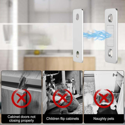 8-Pack Strong Magnetic Locks Stainless Steel Invisible Door Locks, Compatible with Doors Windows Cabinets V1188-MS-325-0477