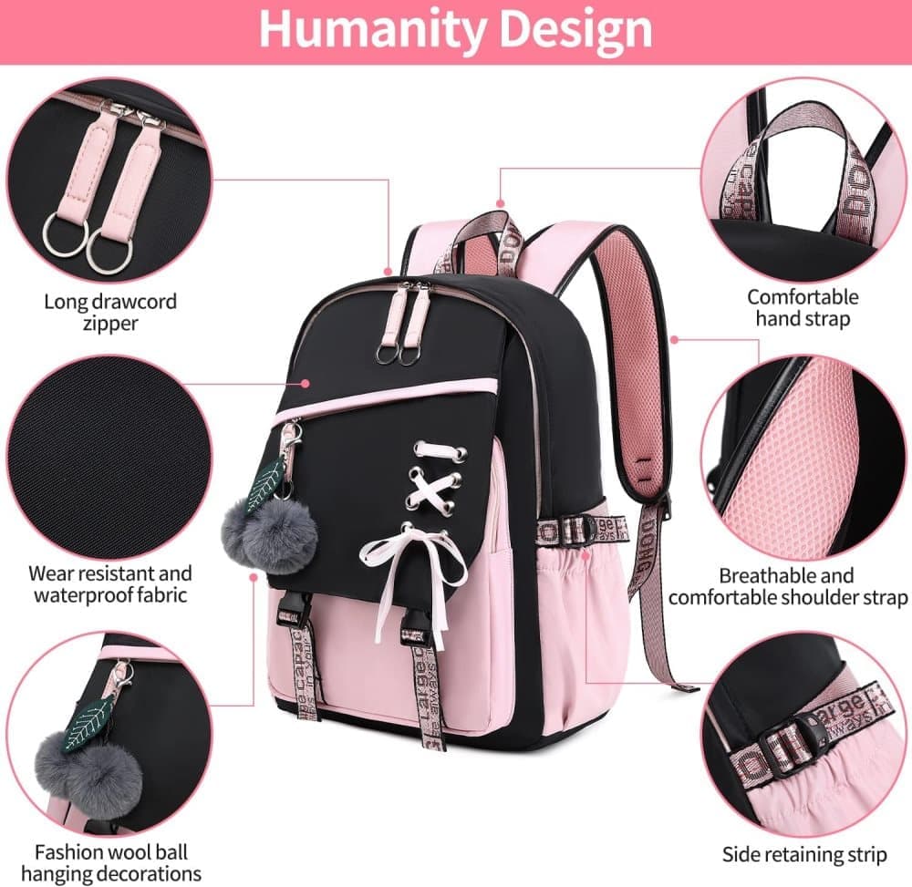 Children Backpack for School, Waterproof Durable Large Capacity Backpack for Kids Teens, Comfortable to V1188-MS-325-0479
