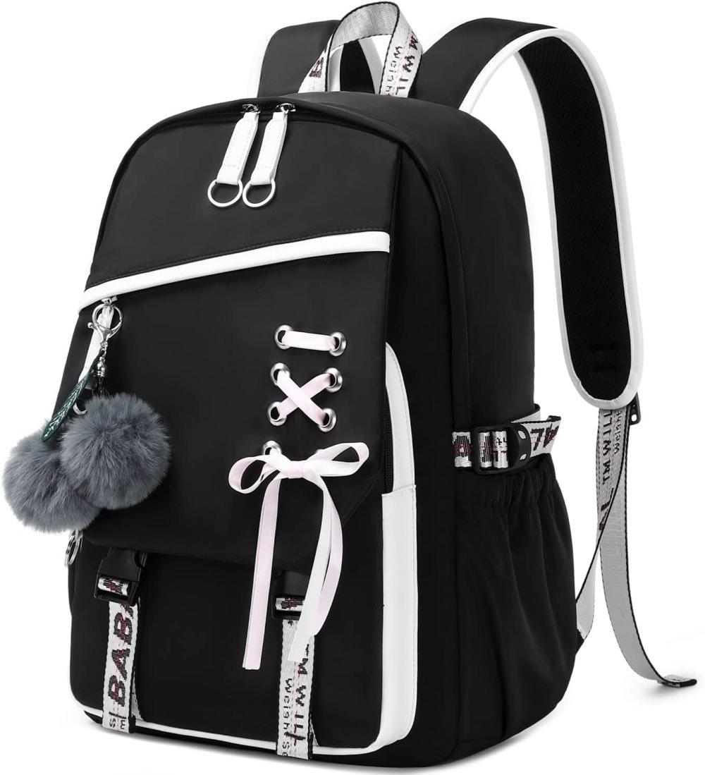 Waterproof Children Backpack for School, Durable Large Capacity Comfortable to Carry, Black V1188-MS-325-0480