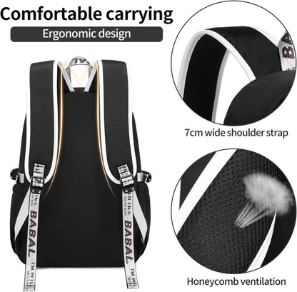 Waterproof Children Backpack for School, Durable Large Capacity Comfortable to Carry, Black V1188-MS-325-0480