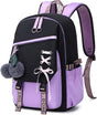 Waterproof Children Backpack for School, Durable Large Capacity Comfortable to Carry, Purple V1188-MS-325-0481